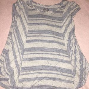 Blue and white stripped top